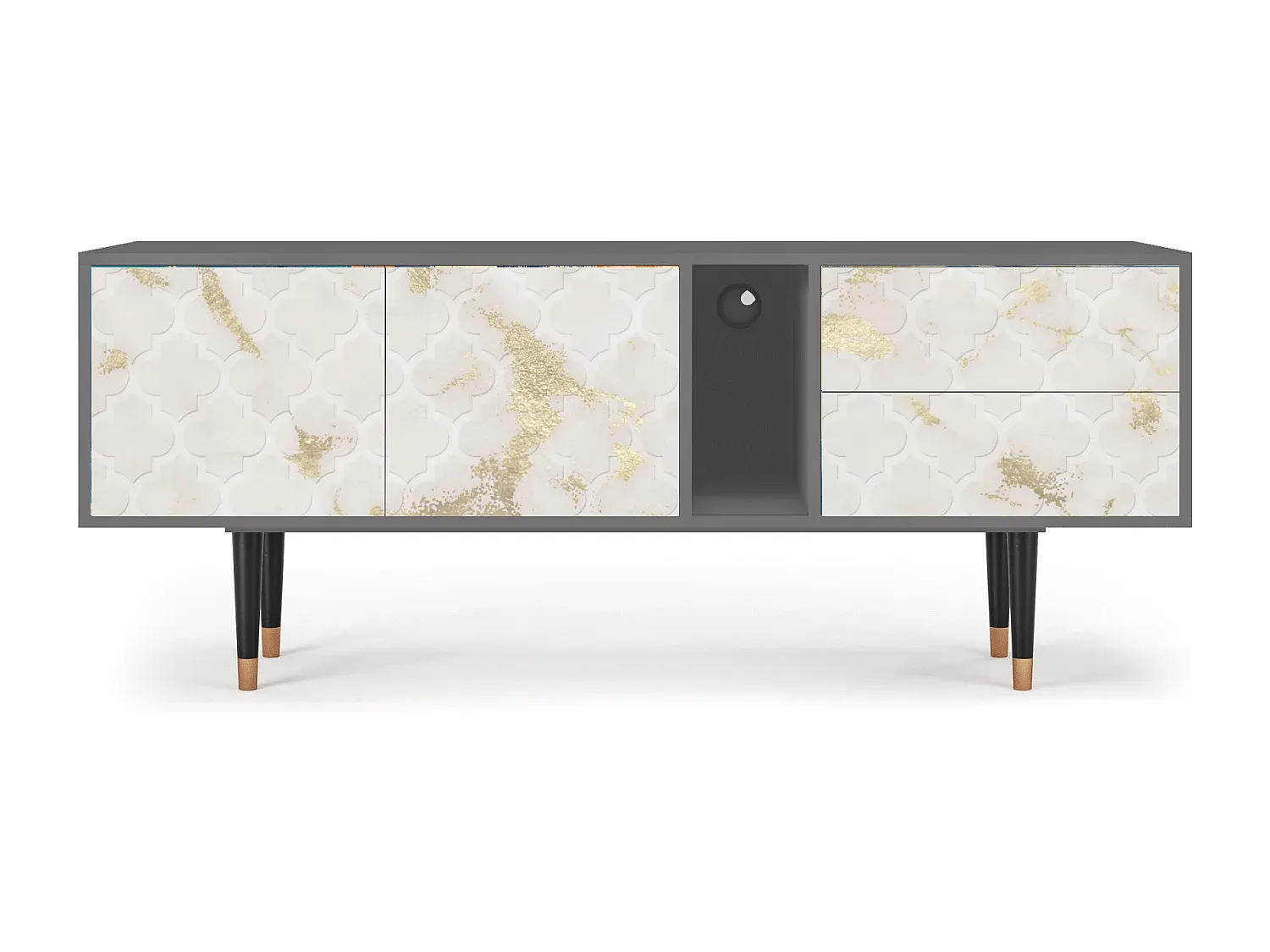 Fernsehtisch - Modernes Design - Grau