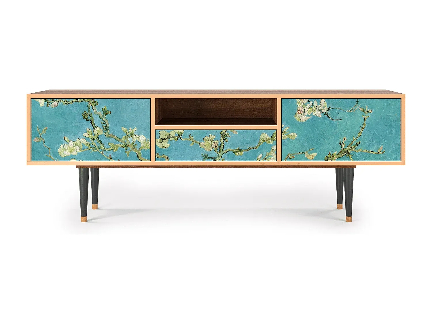 Modernes TV-Möbel mit Stauraum - Holzoptik