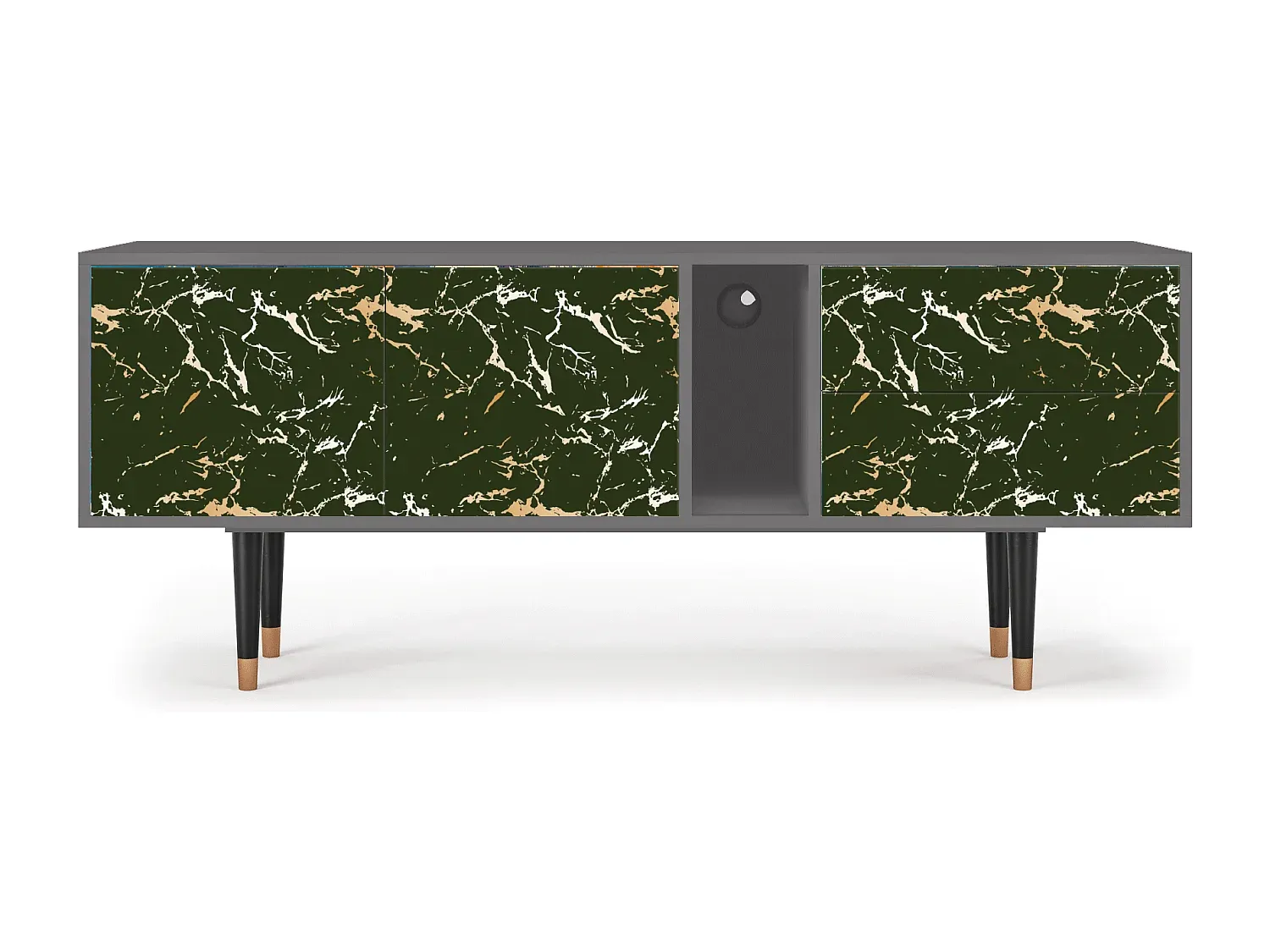 Moderner TV-Schrank mit Stauraum, Grau