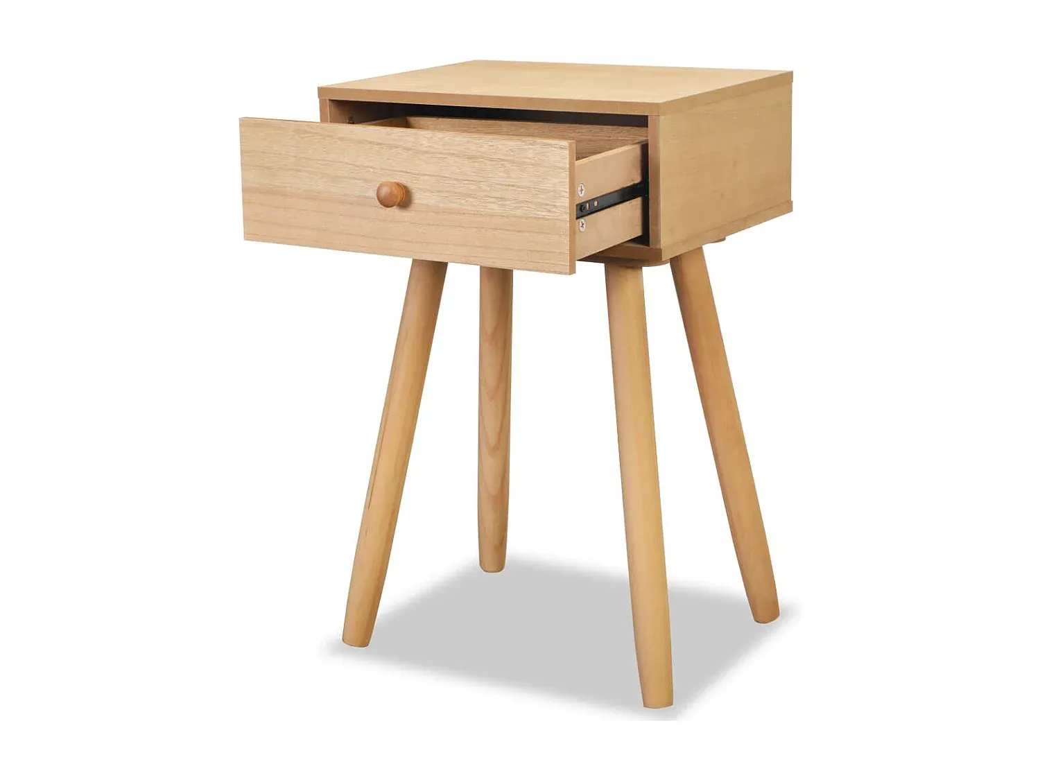 Nachtkommoden Set aus Kiefernholz, Braun, 40x30x61 cm