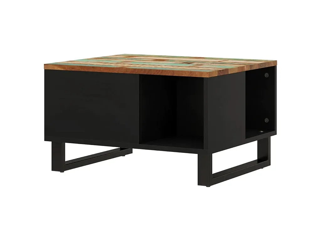 Rechteckiger Couchtisch aus Altholz 60x50x35 cm