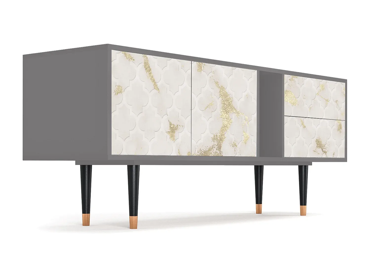 Fernsehtisch - Modernes Design - Grau