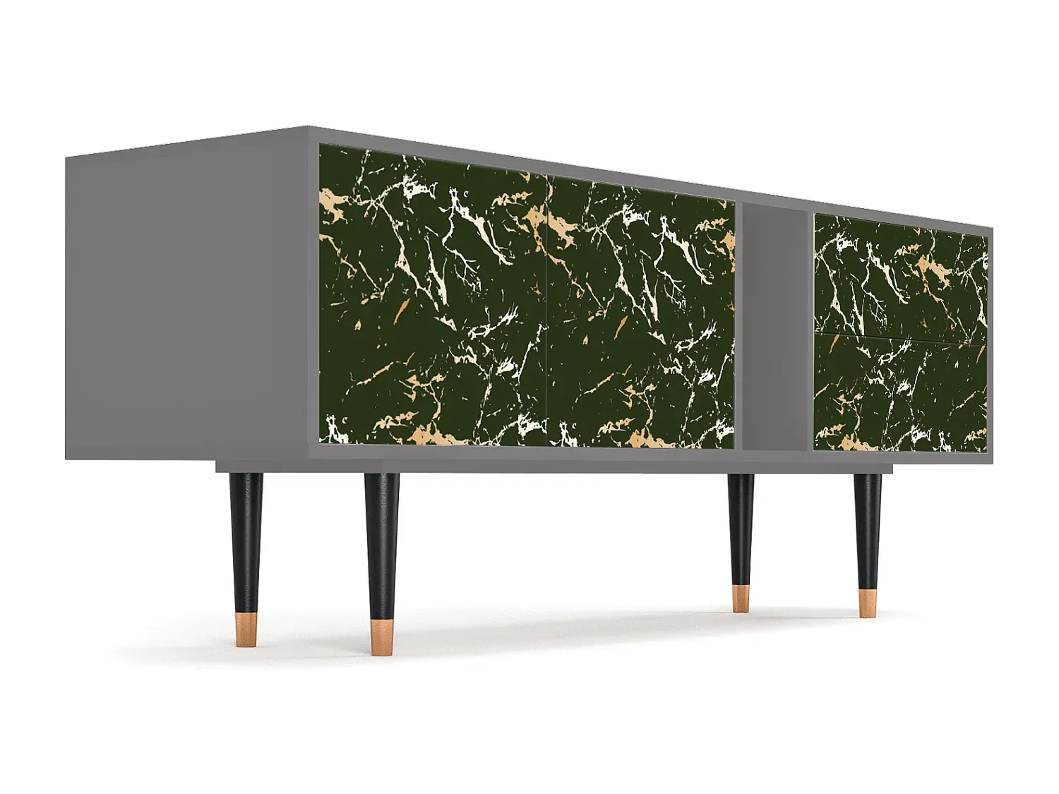 Moderner TV-Schrank mit Stauraum, Grau