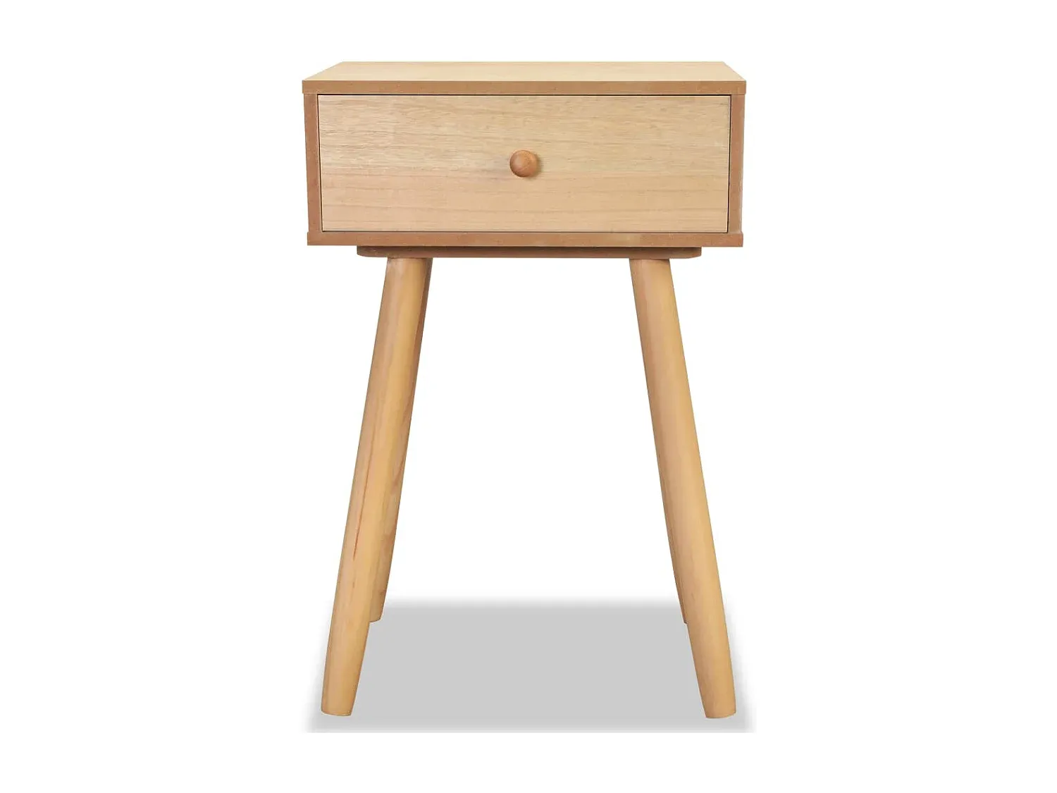 Nachtkommoden Set aus Kiefernholz, Braun, 40x30x61 cm