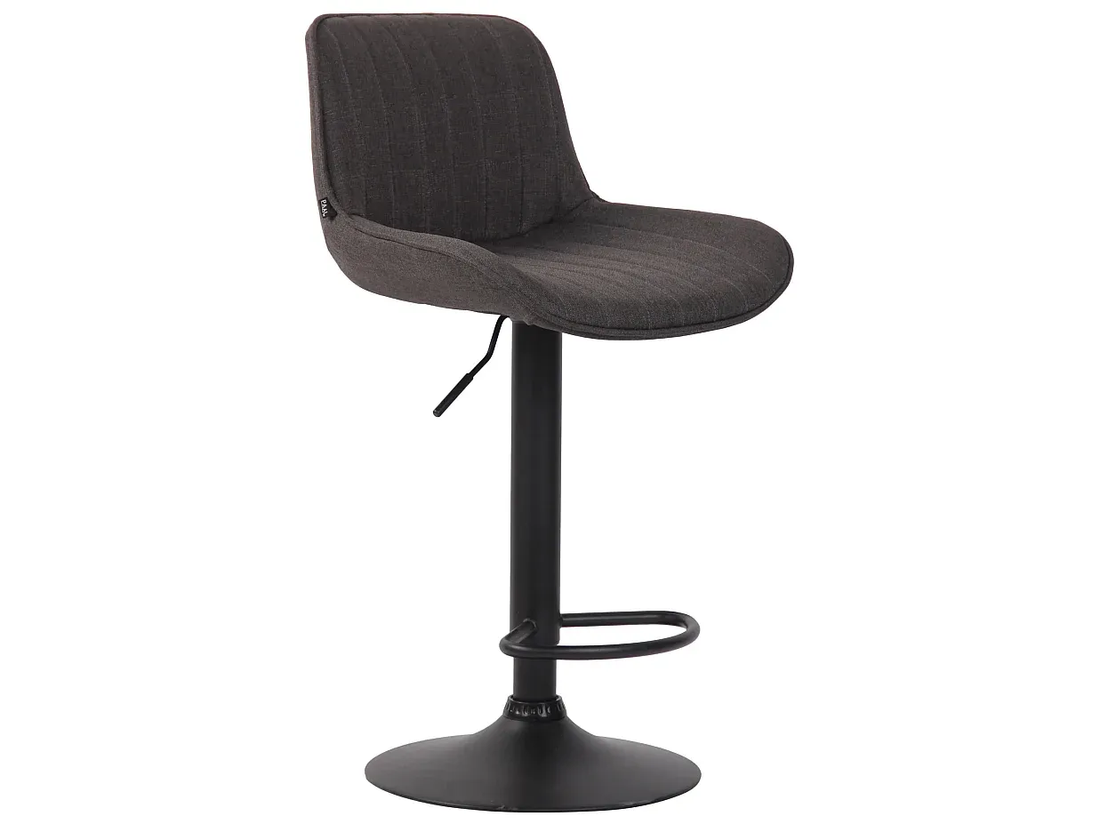 Moderner Barhocker aus Stoff und Metall in Dunkelgrau