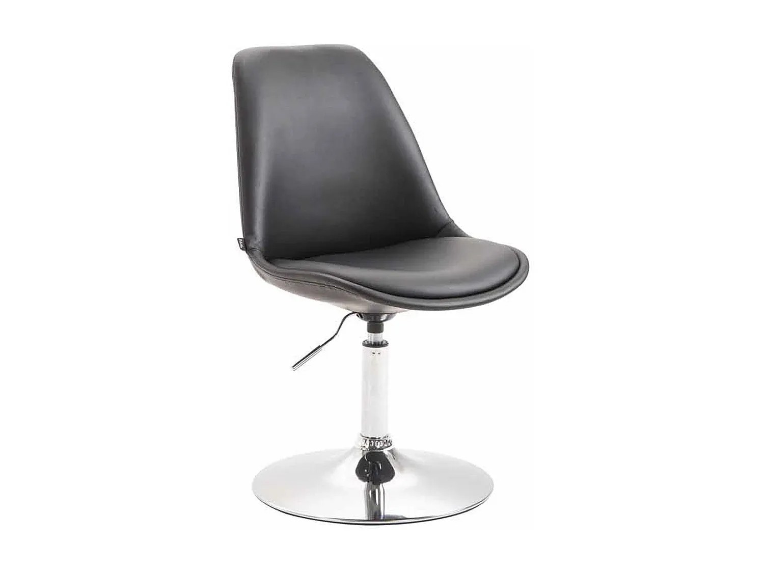 Moderner Esszimmerstuhl aus Kunstleder in Schwarz