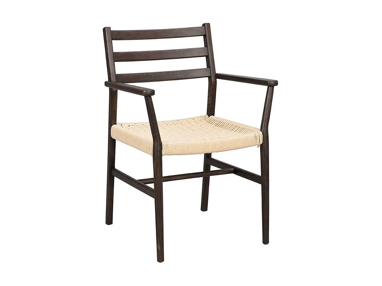 Esszimmerstuhl aus Massivholz mit Armlehnen