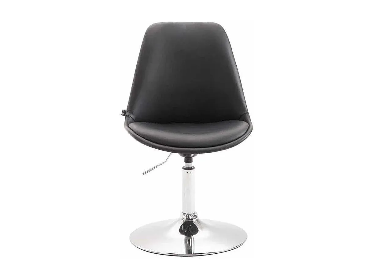 Moderner Esszimmerstuhl aus Kunstleder in Schwarz