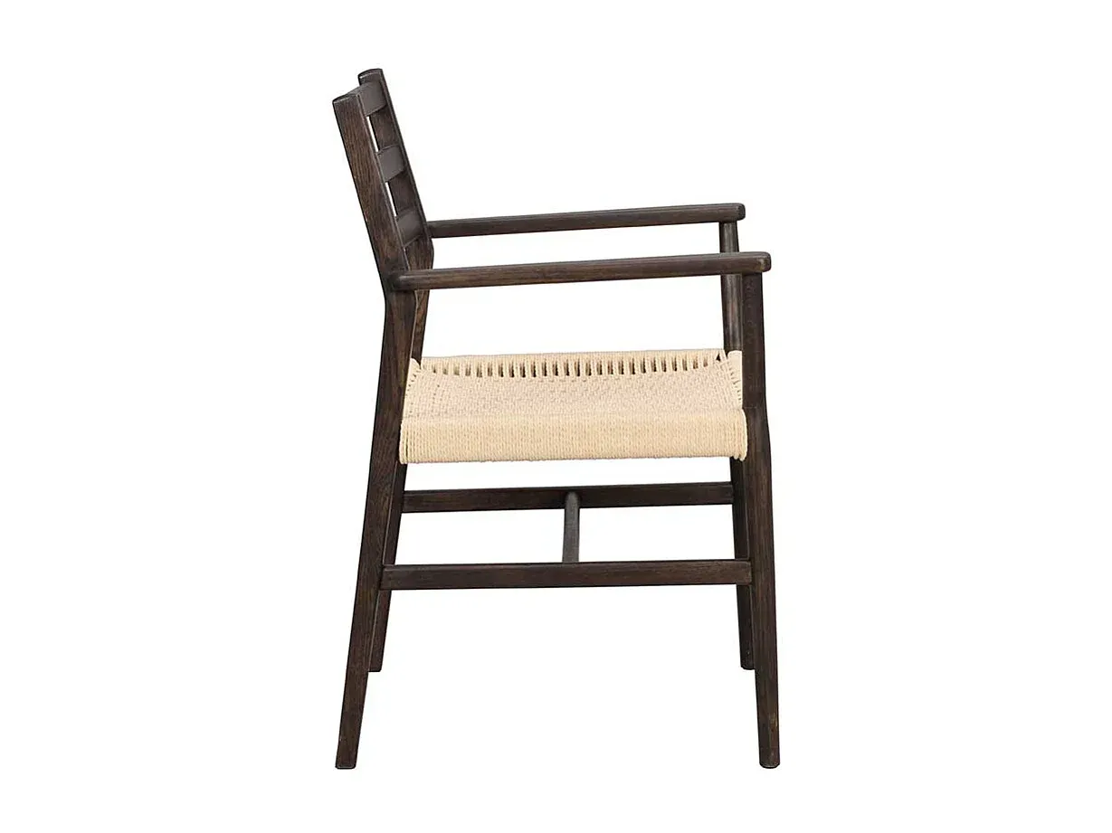 Esszimmerstuhl aus Massivholz mit Armlehnen