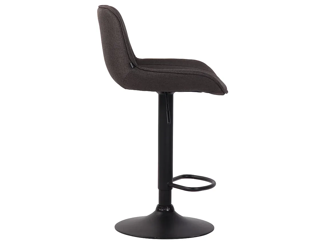Moderner Barhocker aus Stoff und Metall in Dunkelgrau