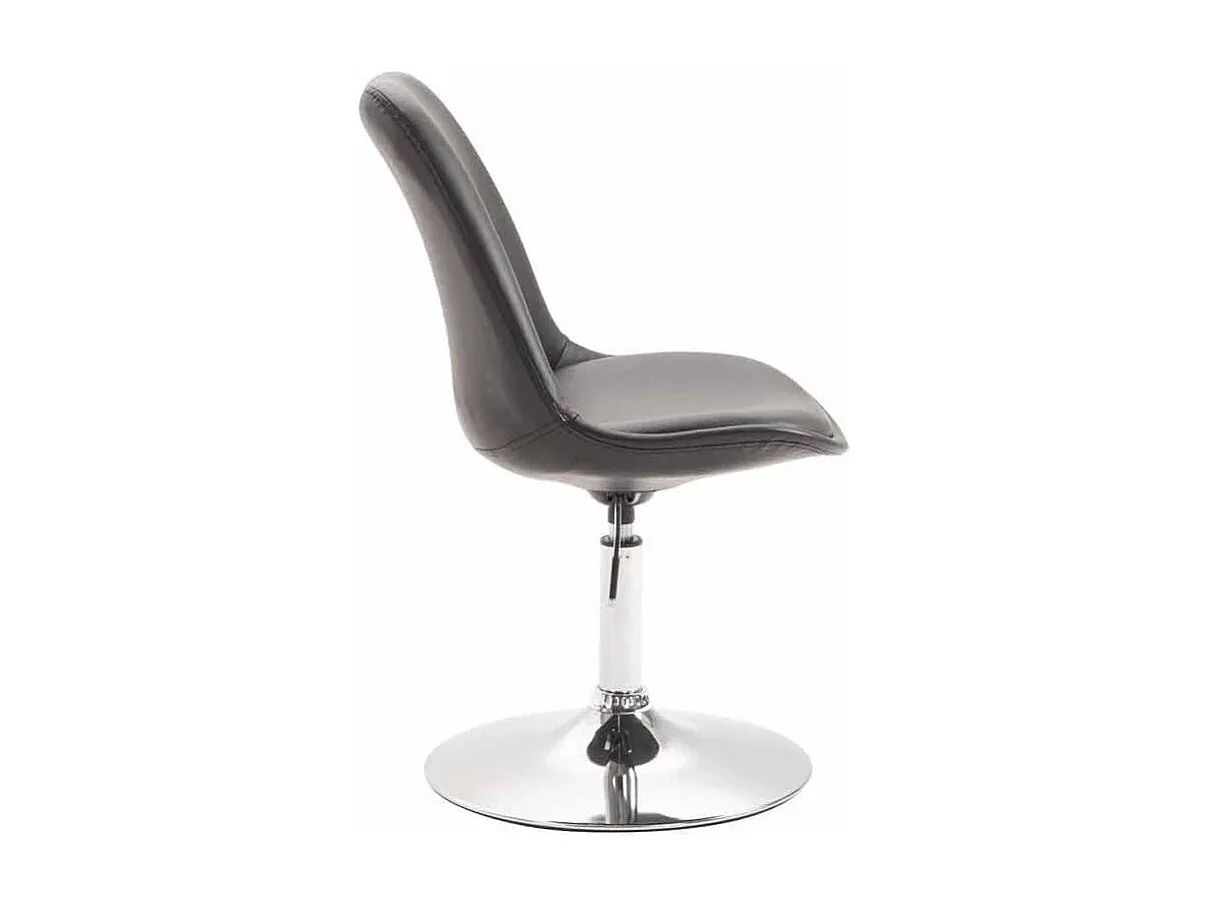 Moderner Esszimmerstuhl aus Kunstleder in Schwarz