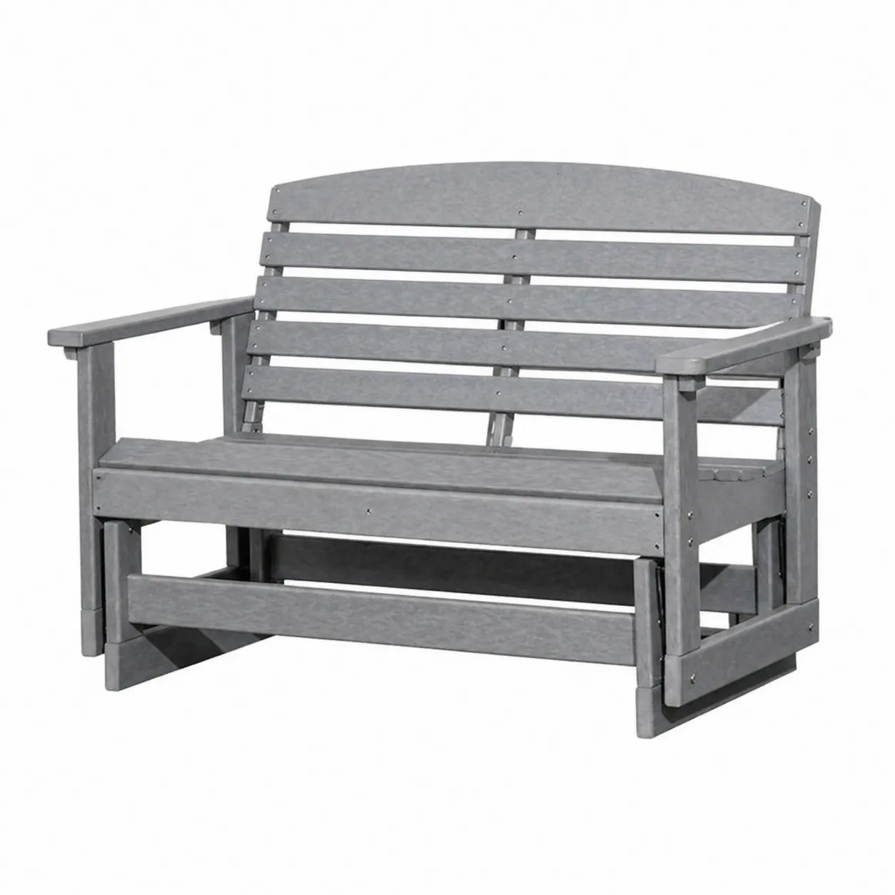 Banc de jardin en bois composite gris 120x60x90 cm