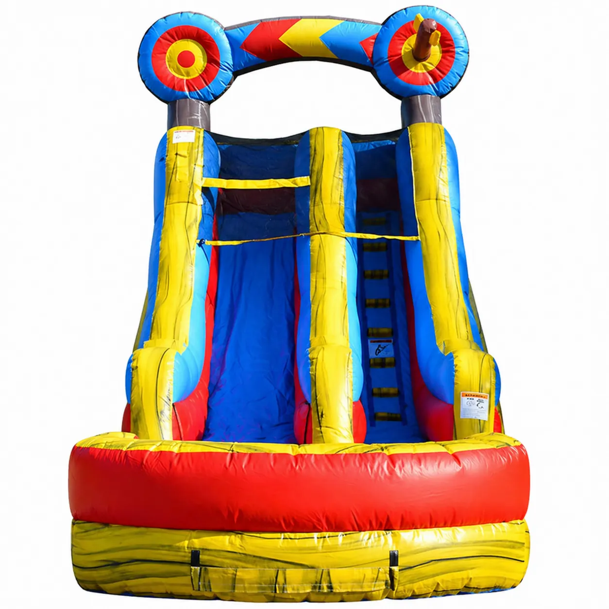 Toboggan Gonflable en PVC Bleu, Jaune et Rouge