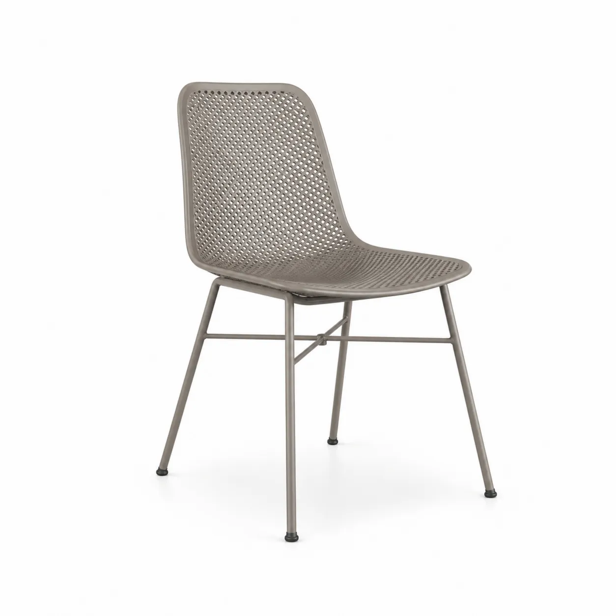 Chaise de jardin en métal gris 85 cm