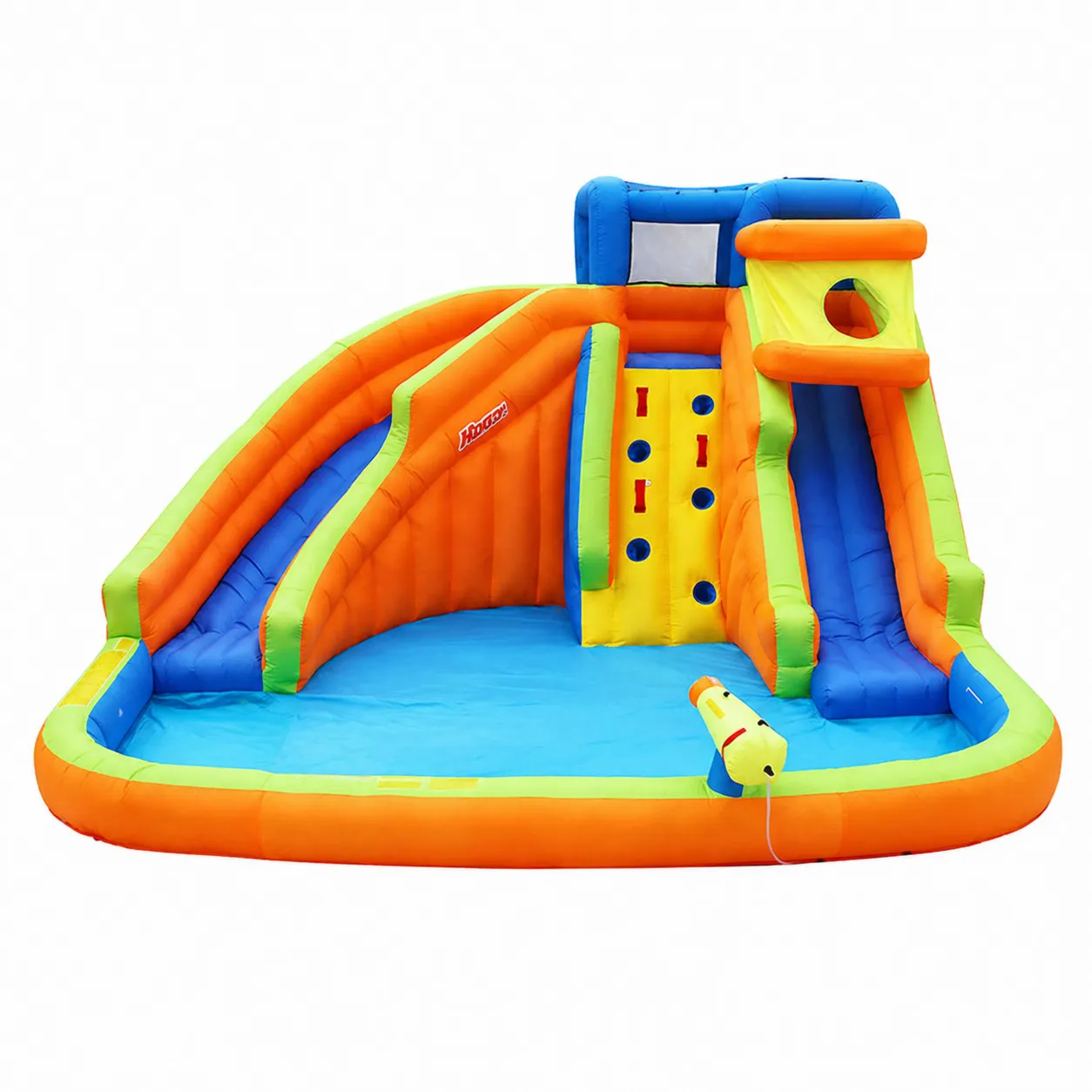 Structure Gonflable en PVC et Polyester avec Toboggan et Piscine Multicolore