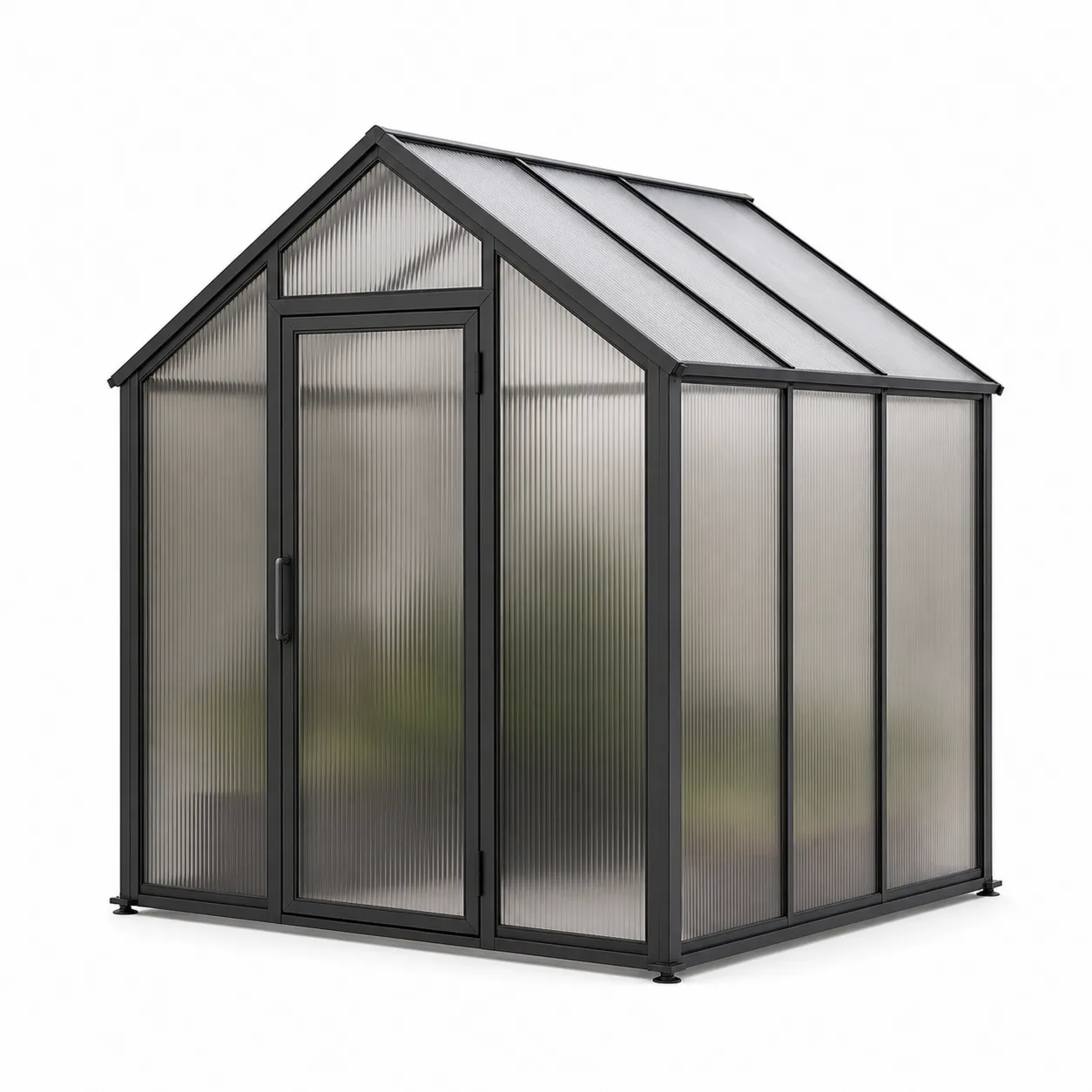 Serre de jardin en polycarbonate et aluminium Noir 200x150x200 cm