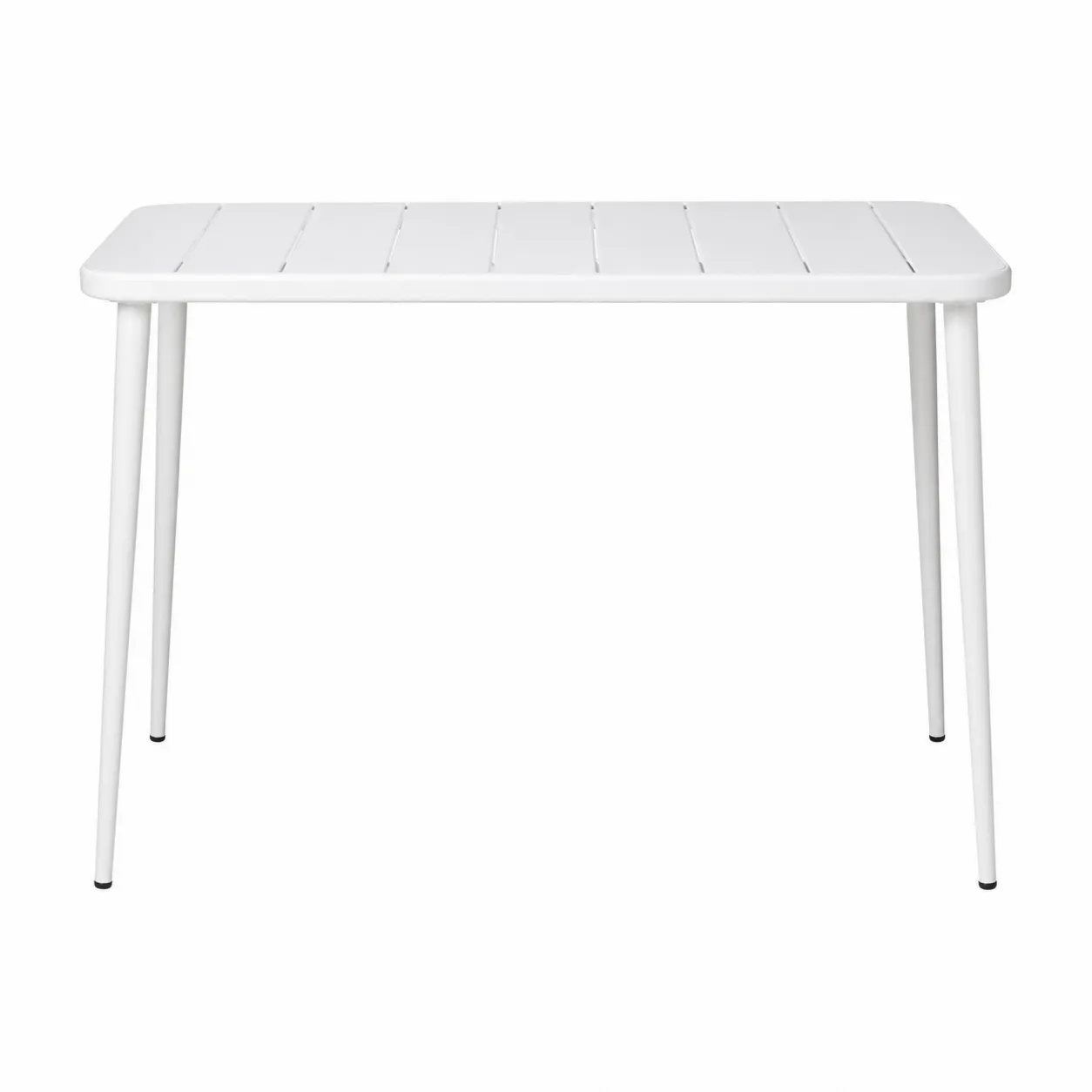 Table de jardin en métal Blanc 120x80 cm