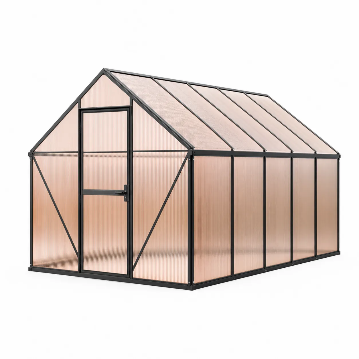 Serre de jardin en aluminium et polycarbonate translucide