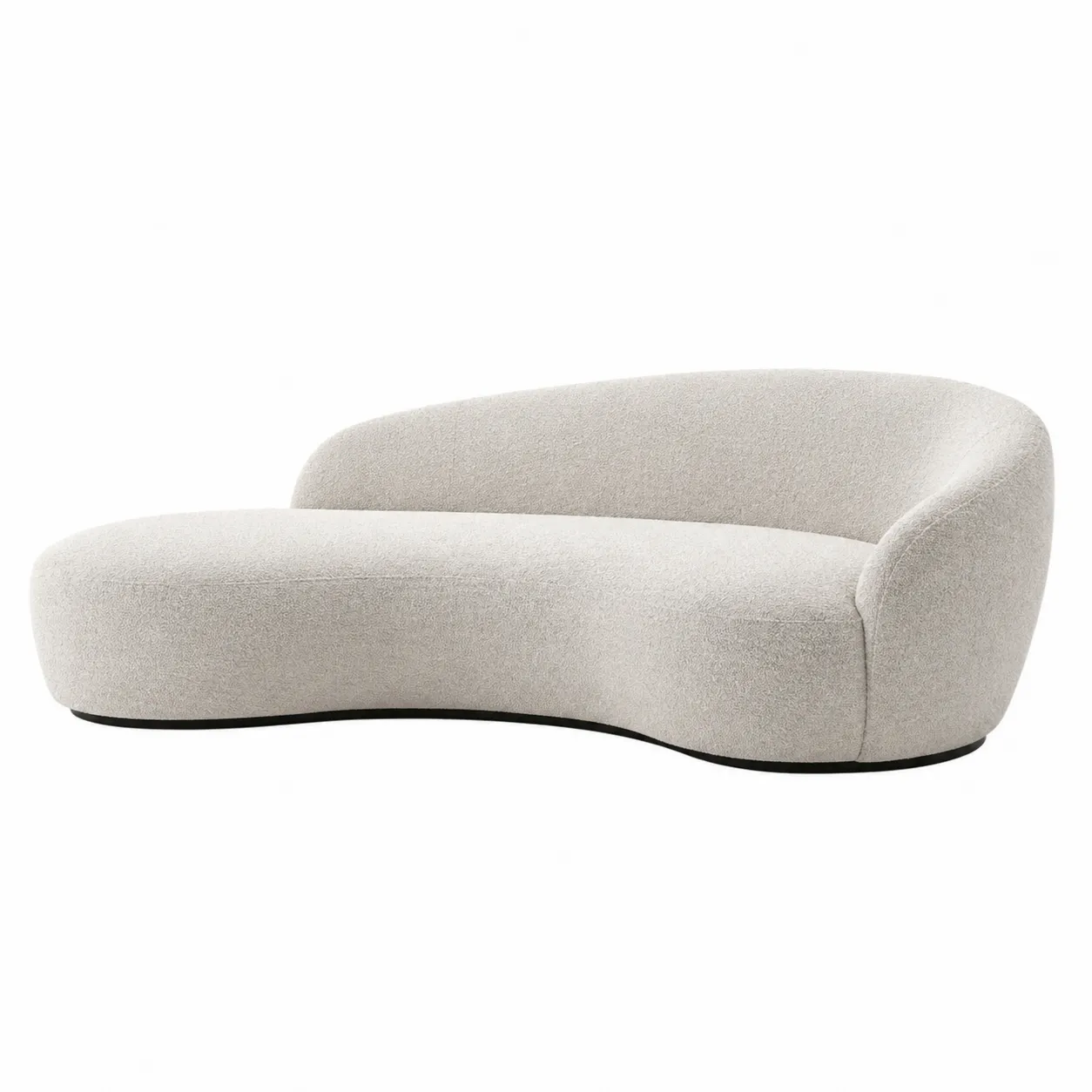 Canapé en tissu polyester écru