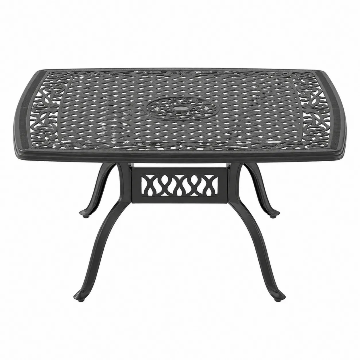 Table de jardin en métal noir 150 cm