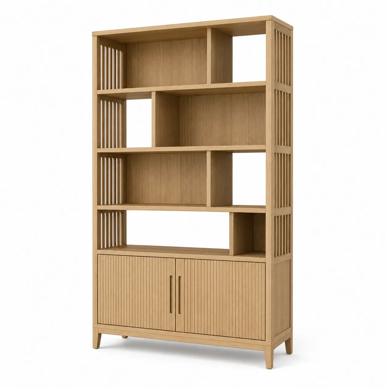 Étagère en bois avec portes