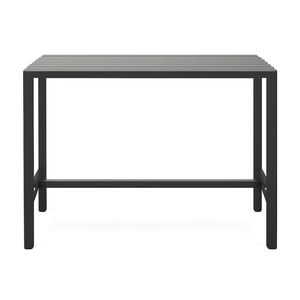 Table rectangulaire en aluminium gris