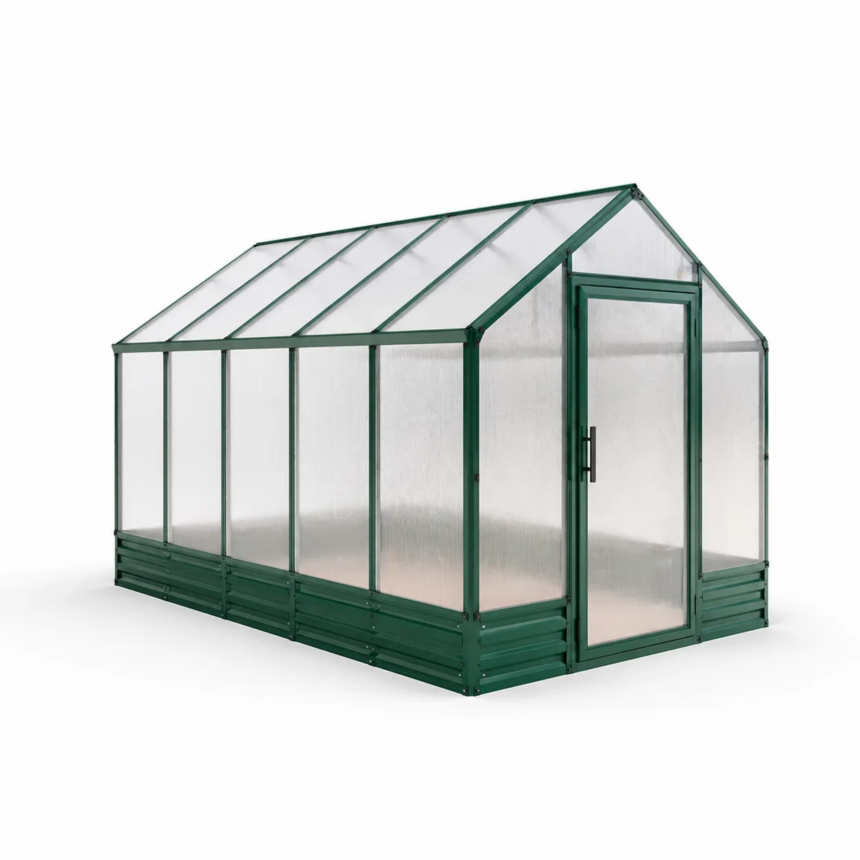 Serre de jardin en aluminium et polycarbonate avec panneaux transparents