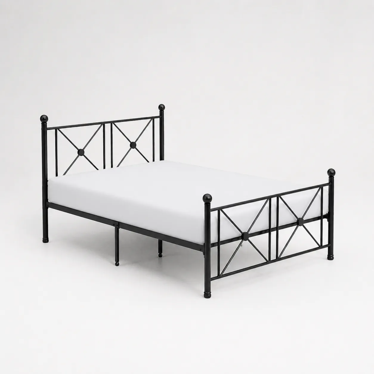 Lit en métal noir 200x140 cm