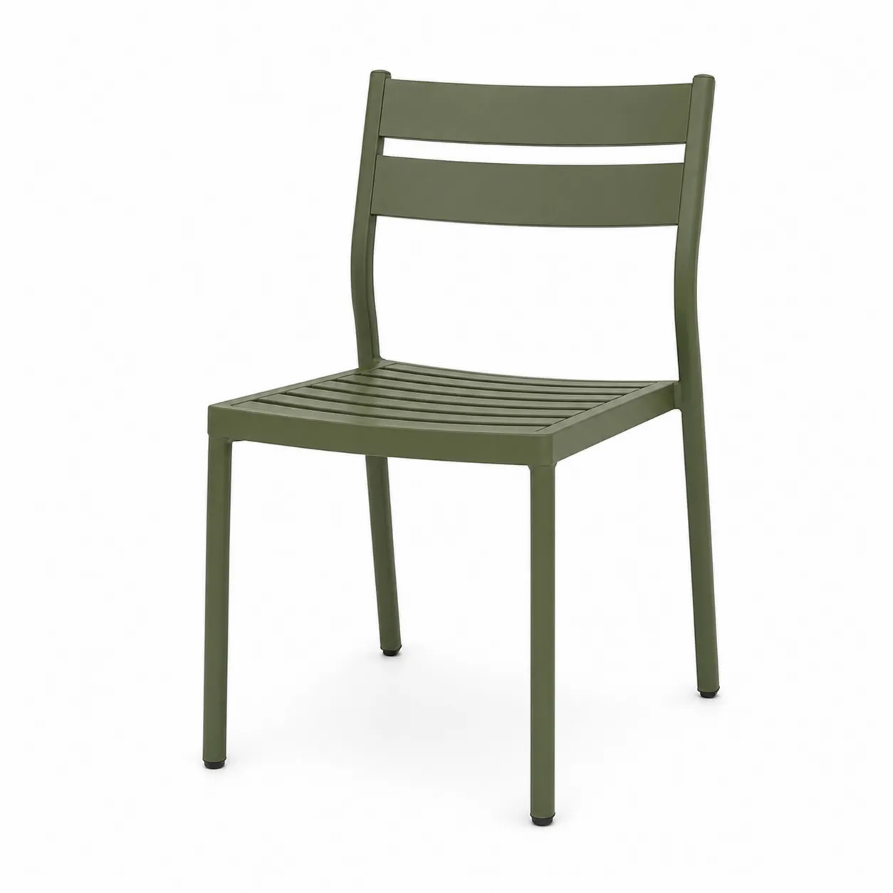 Chaise en métal vert