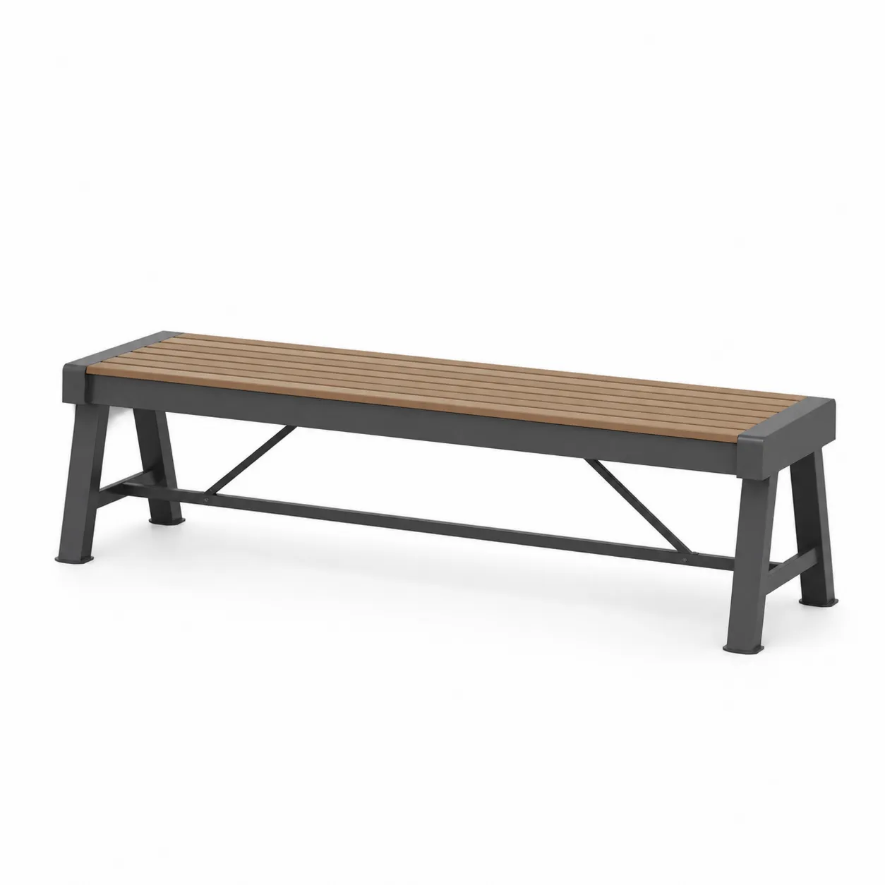 Banc en Bois Composite et Acier Galvanisé 150 cm