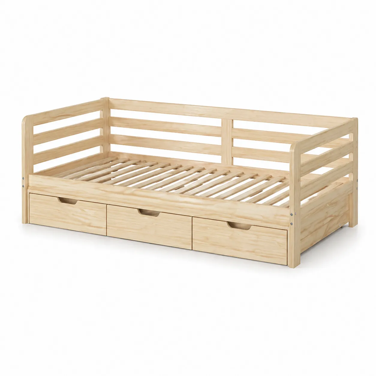 Lit en bois avec tiroirs 200x90 cm