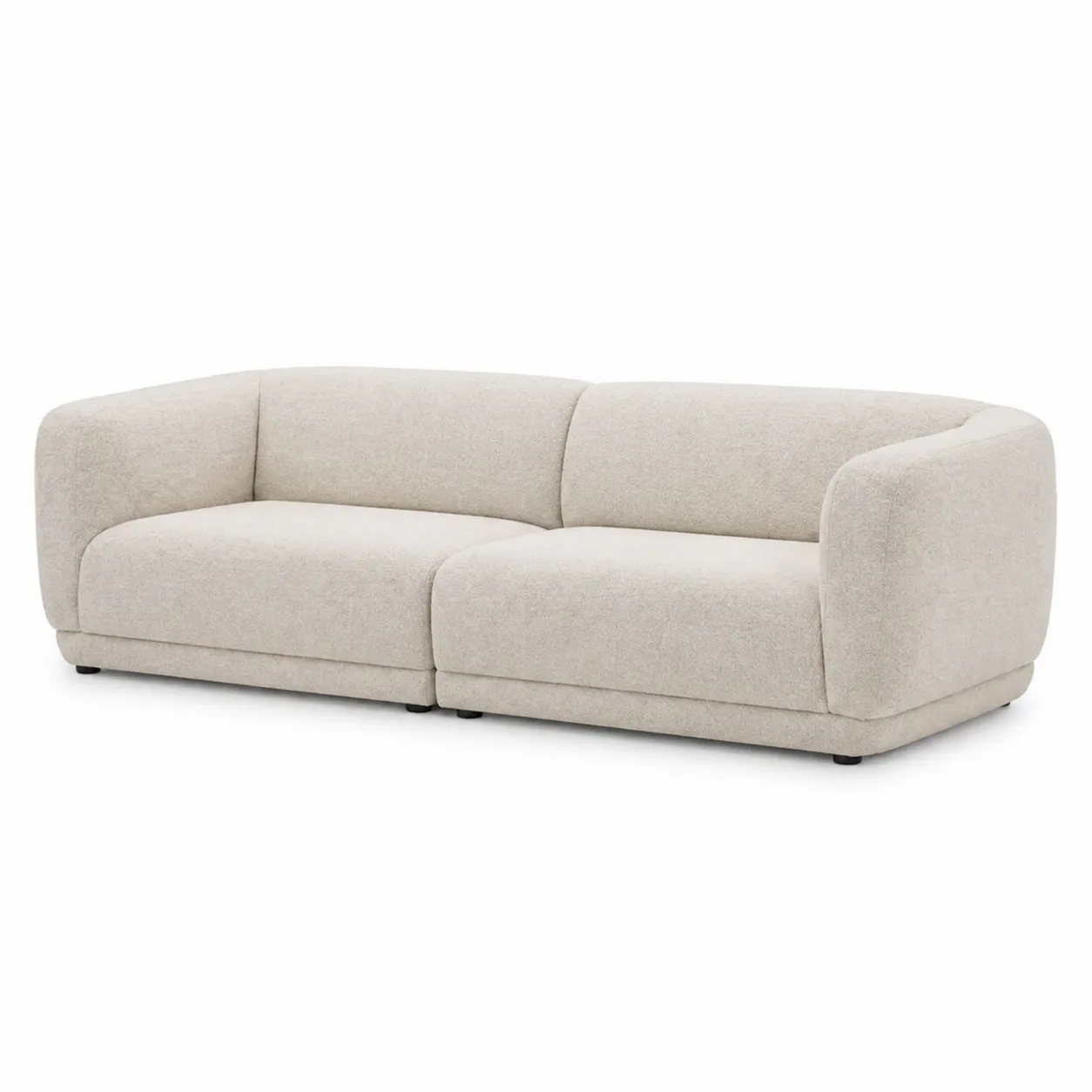 Canapé deux places en tissu Beige 220cm