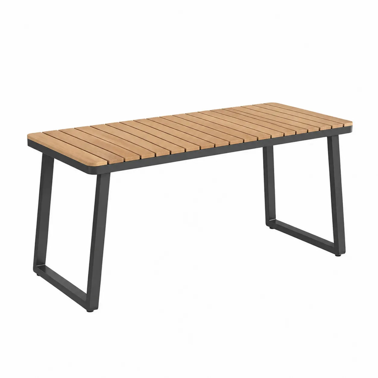 Table de jardin en bois et aluminium 200x90x75 cm