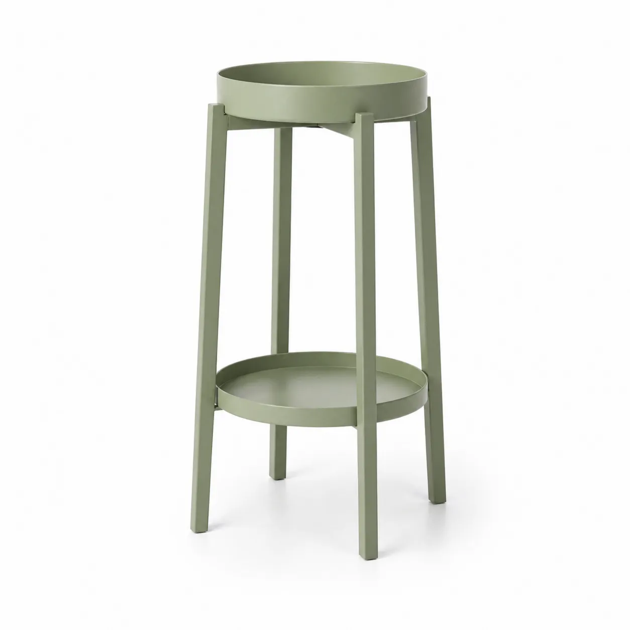 Table porte-plantes en métal Vert 60 cm