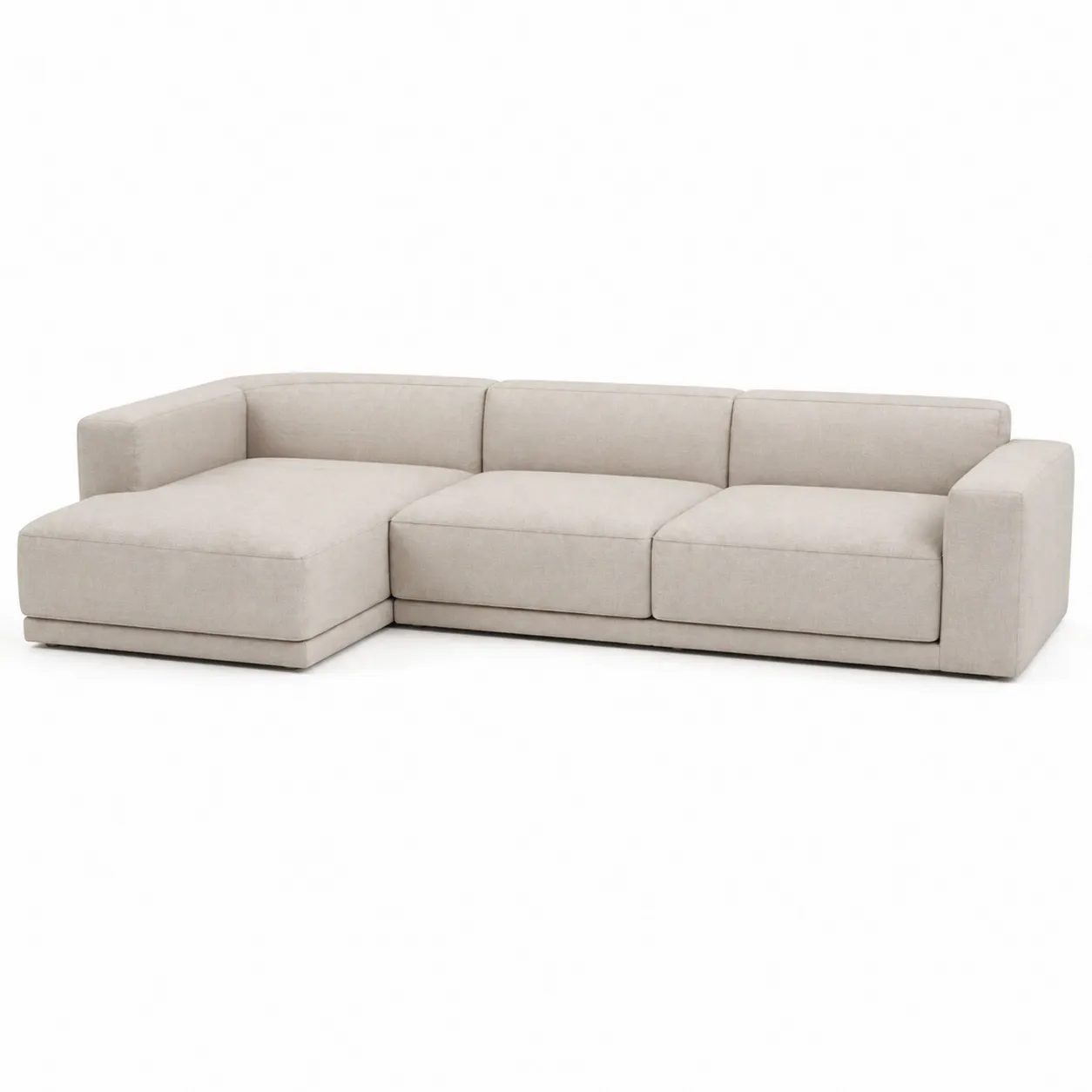 Canapé modulable en tissu polyester Beige