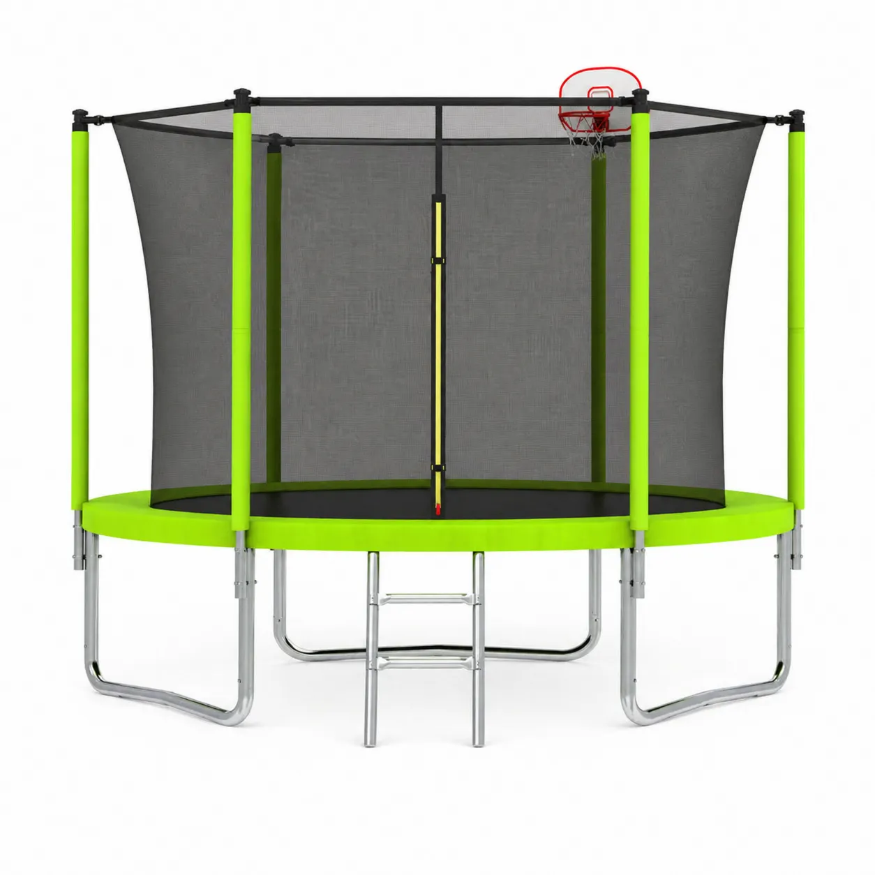 Trampoline avec Filet de Sécurité et Panier de Basket 305 cm