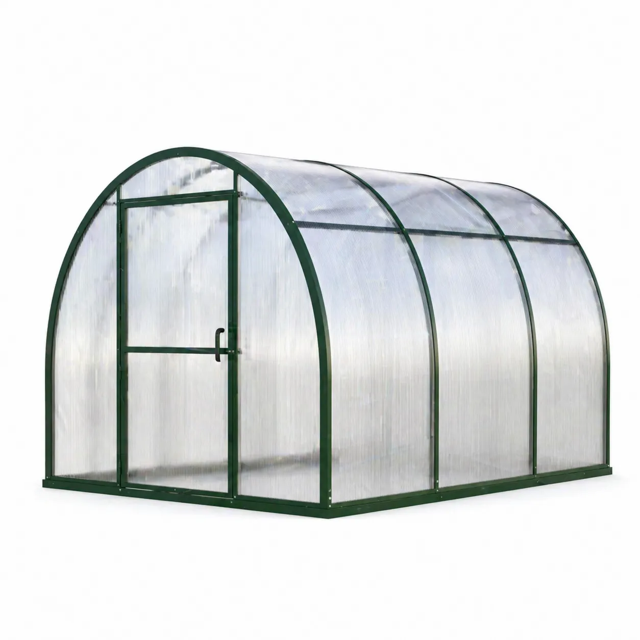 Serre en Polycarbonate et Acier Vert/Transparent 3x2x2m
