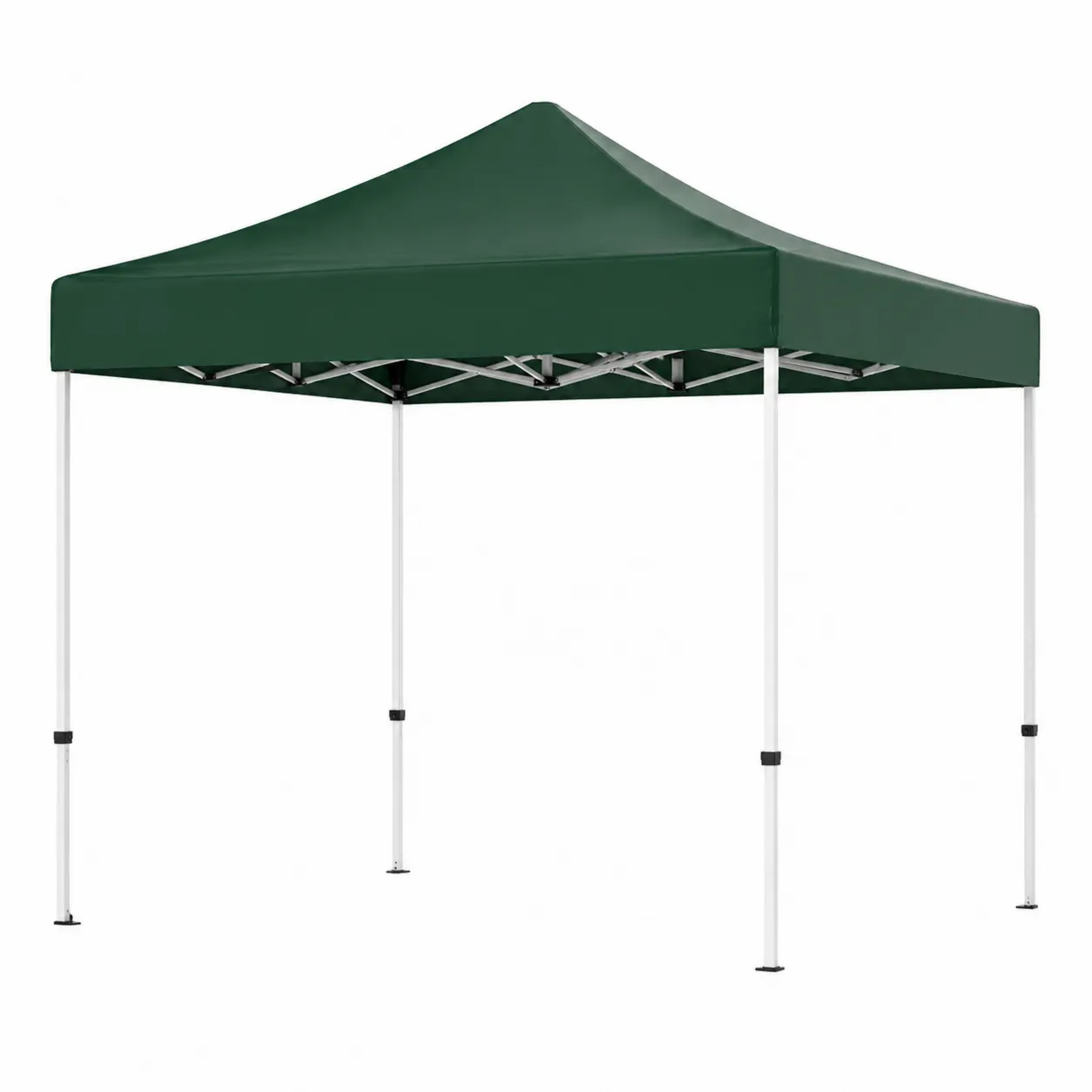 Tonnelle pliable 3x3m en tissu polyester vert avec structure en acier