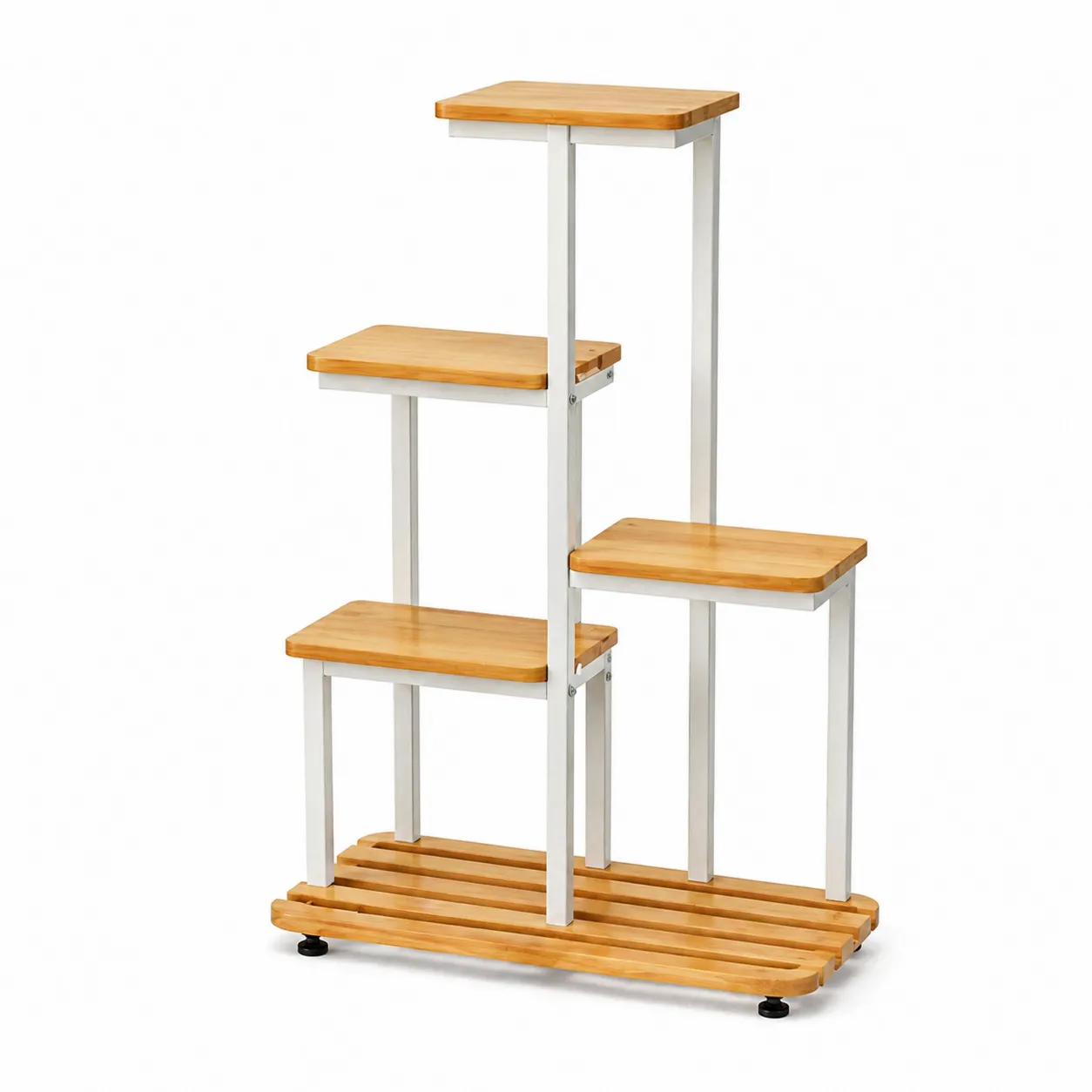 Étagère porte-plantes à 4 niveaux bois métal