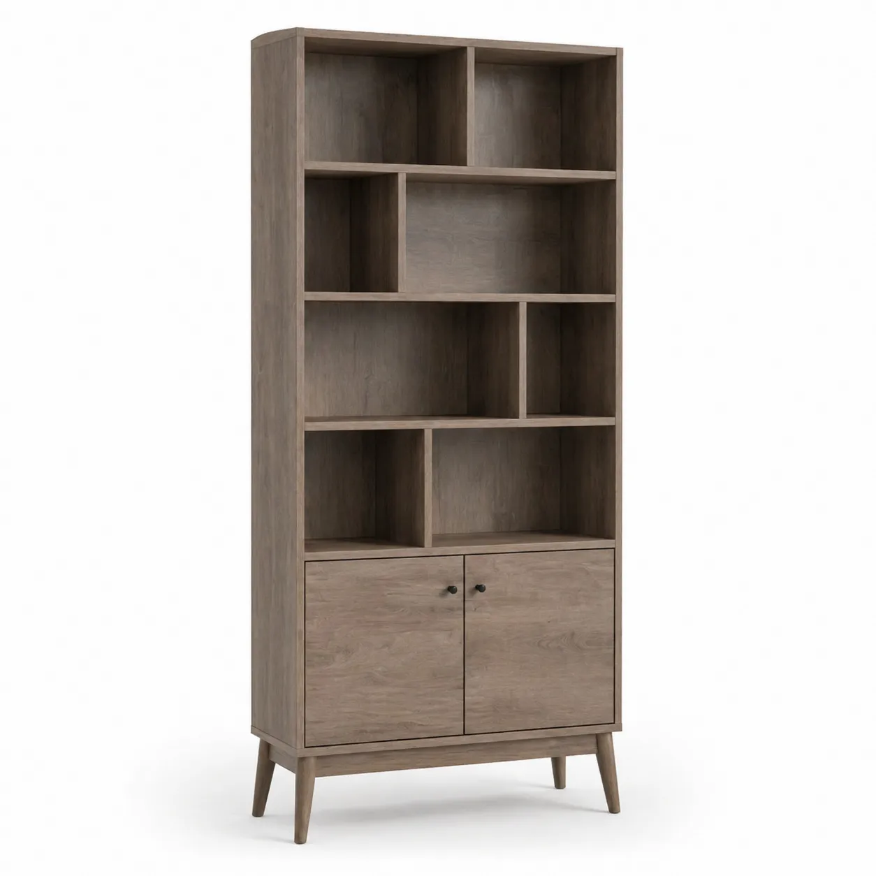 Bibliothèque en Bois avec Étagères Multiples