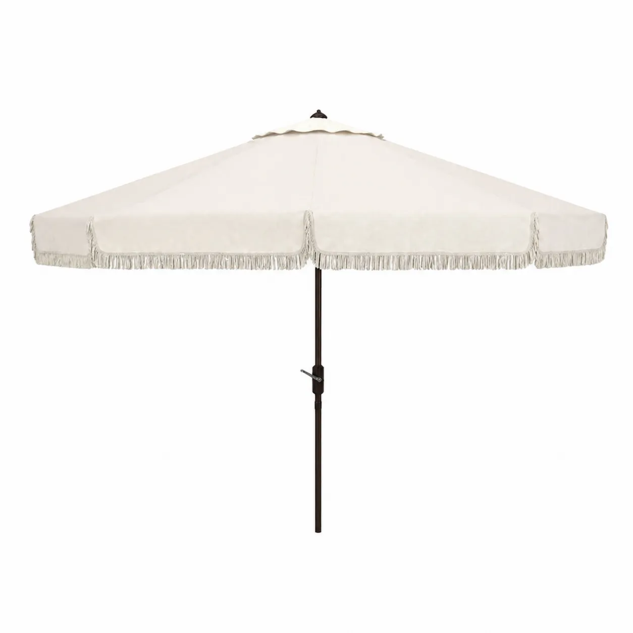 Parasol Rond en Aluminium et Polyester Beige