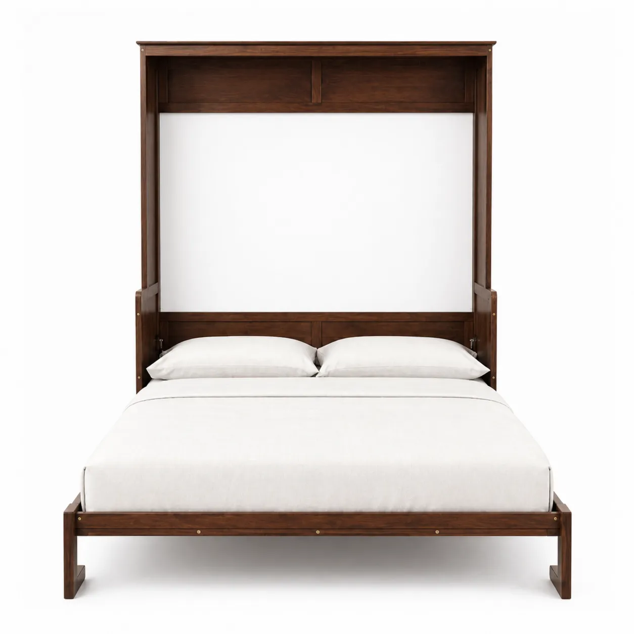 Lit escamotable en bois avec étagère intégrée 140x200 cm