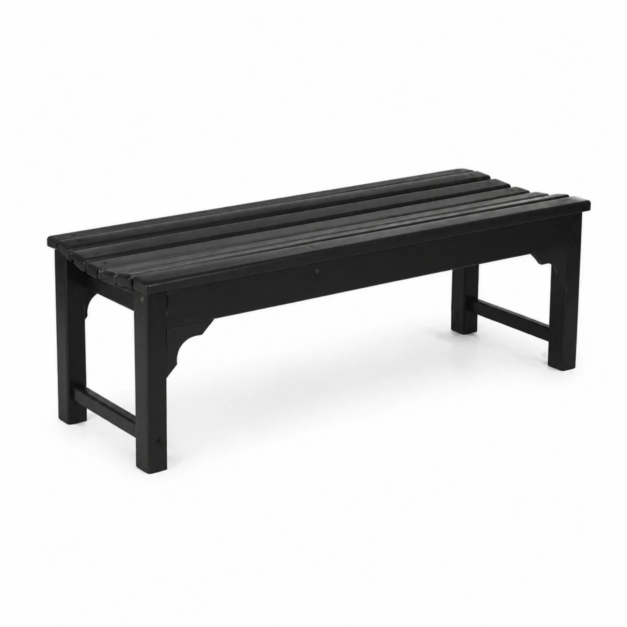 Banc en Bois Noir 120cm