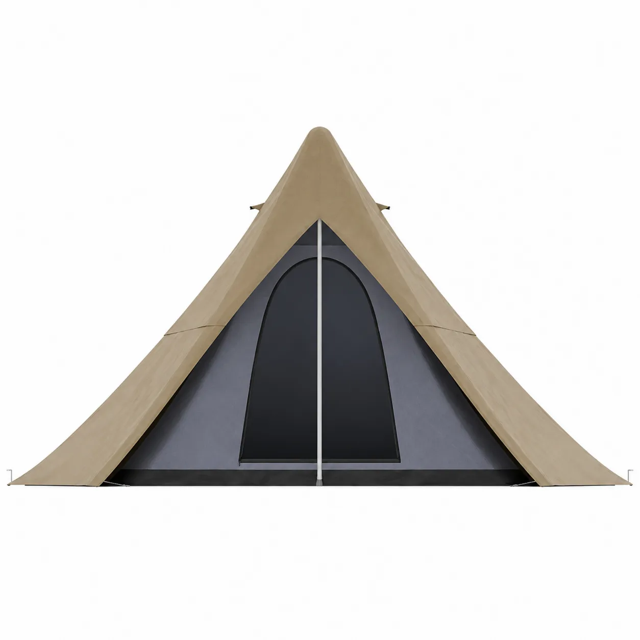 Tente en polyester et fibre de verre 4 personnes Beige/Gris