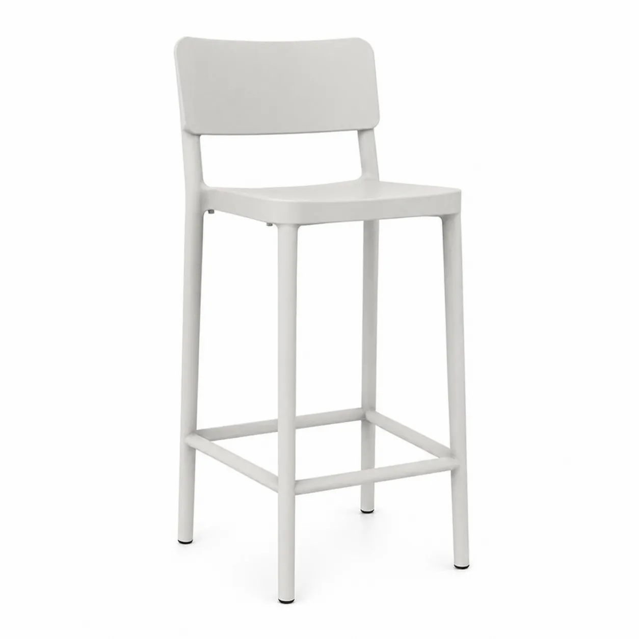 Chaise de bar en plastique Blanc, hauteur 75 cm