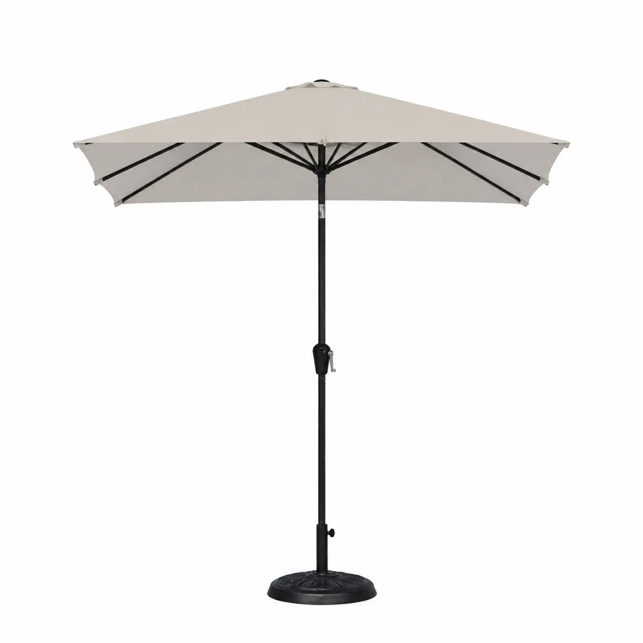 Parasol de jardin octogonal 300 cm en aluminium et polyester Beige