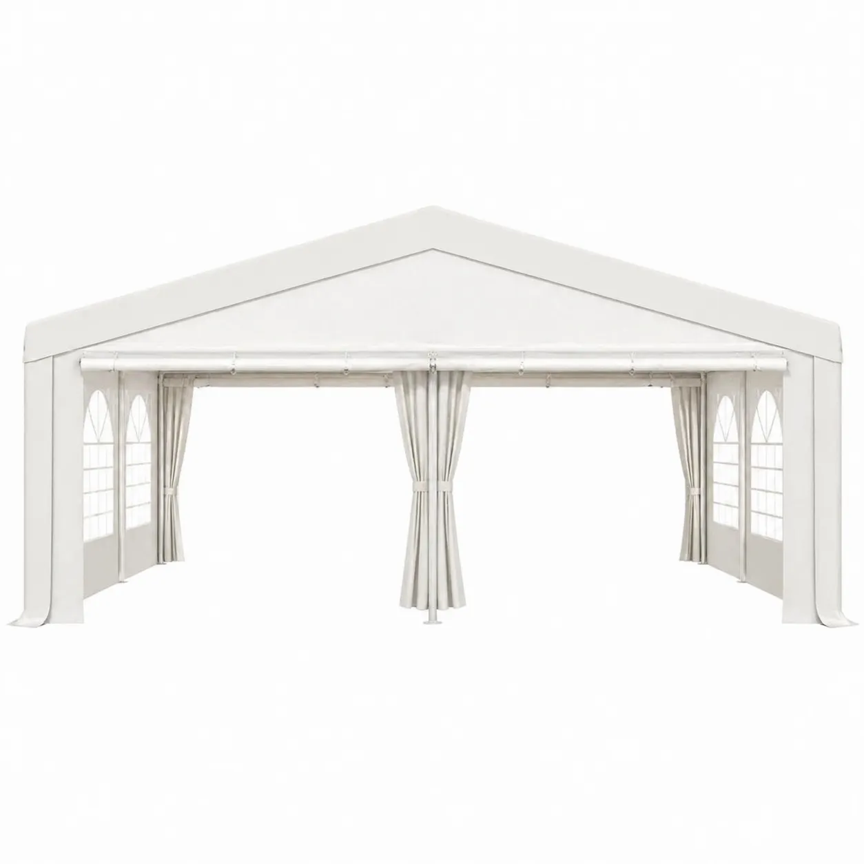 Chapiteau de Jardin en Acier et Polyéthylène Blanc 12x6m