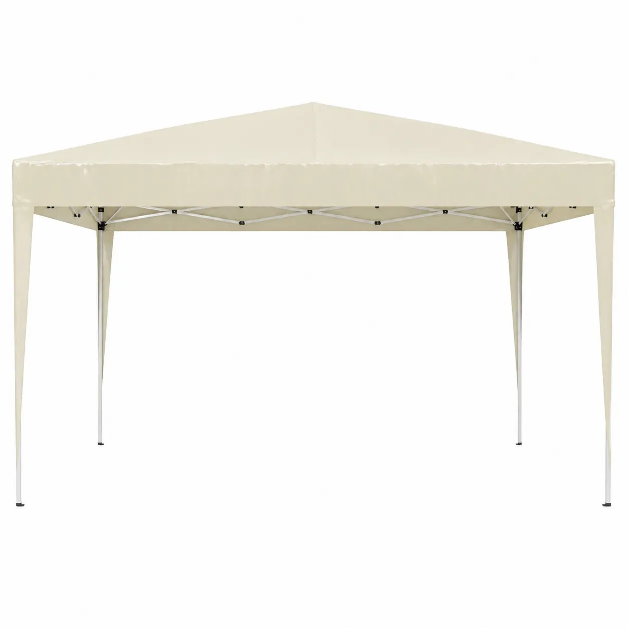Tente pliante en métal et polyester beige 3x3m