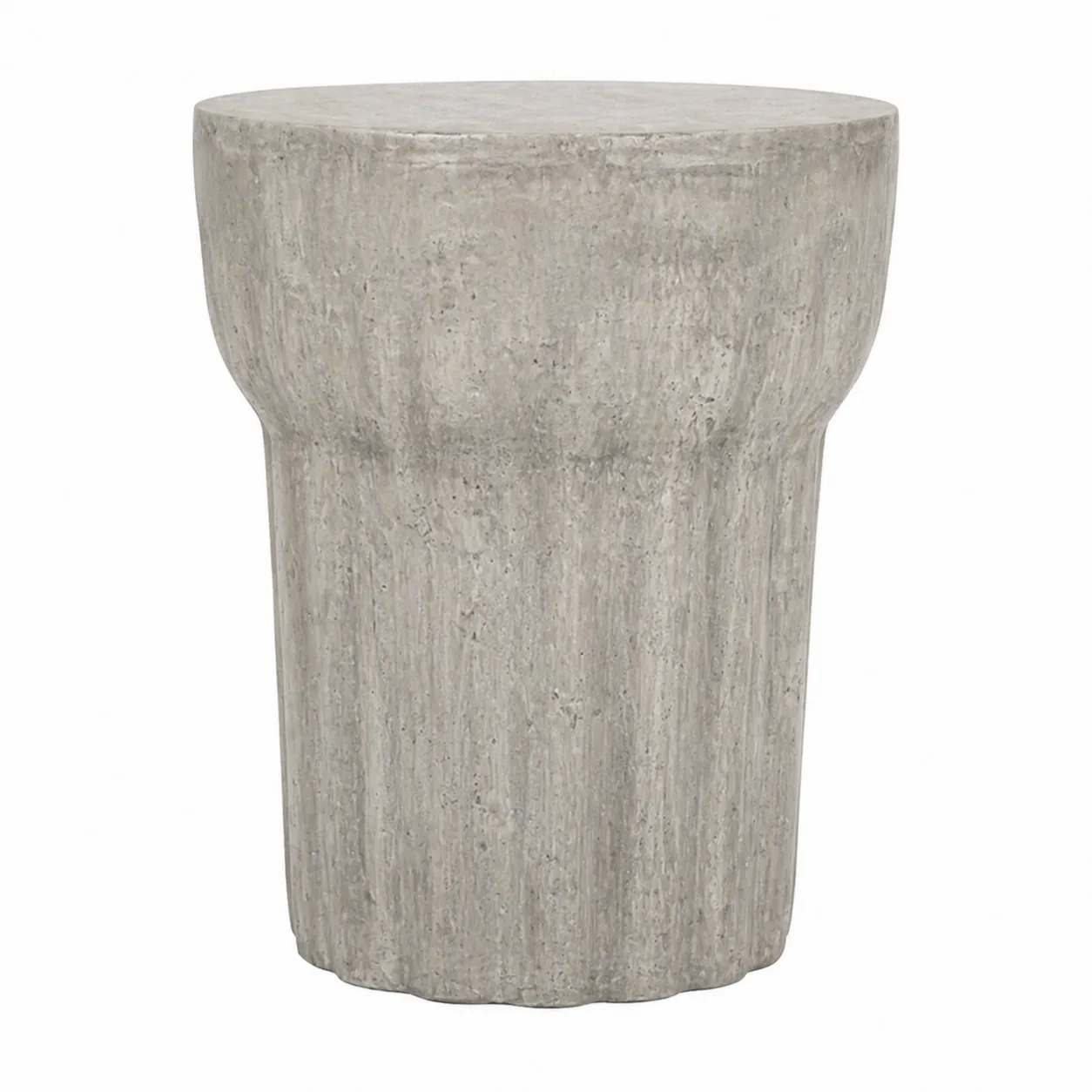 Table d'appoint en béton gris