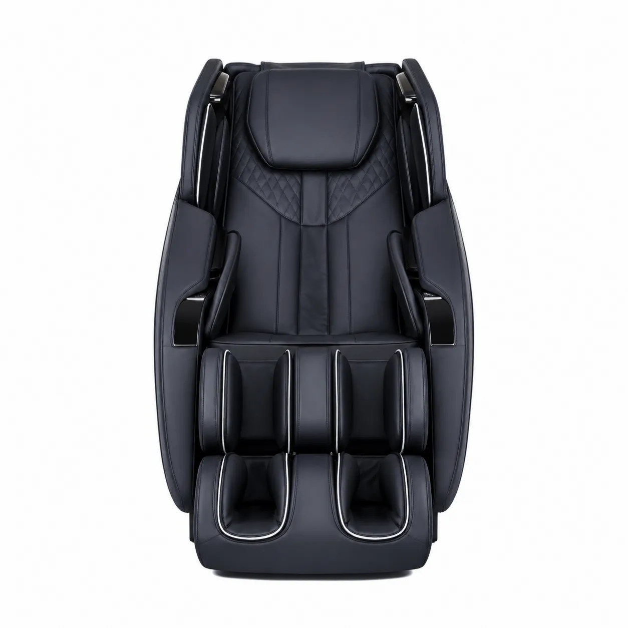 Fauteuil de massage en cuir synthétique noir avec fonction électrique
